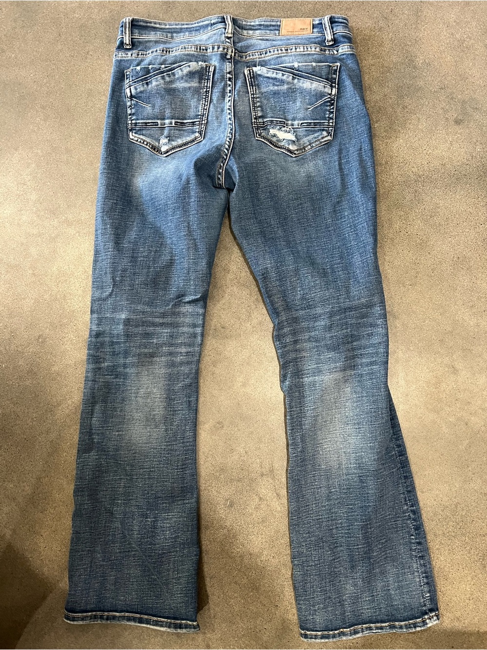Buckle Women's Distressed Light-Medium Blue Bootcut Jeans - Picture 3 of 5